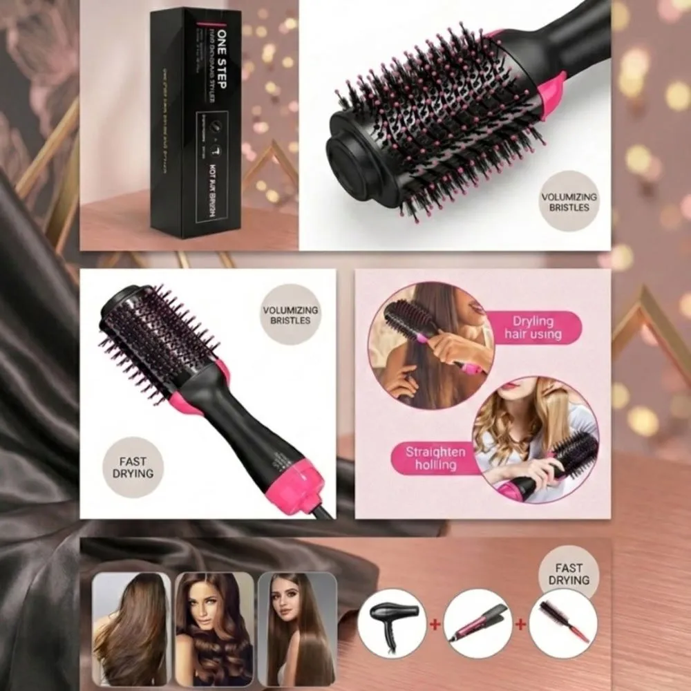 One Step Hair Dryer & Styler 3-in-1 Hot Air Brush - Image 3